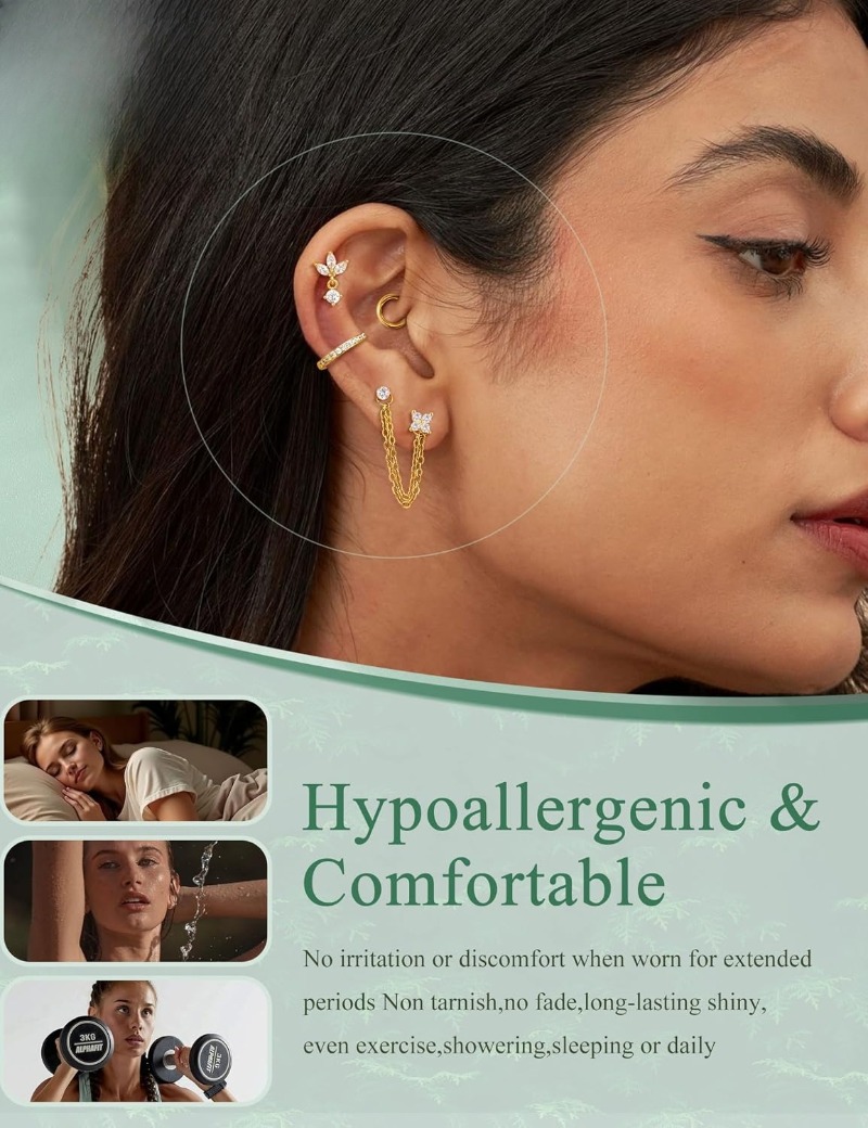 16 Gauge Cartilage Earrings fo - đánh giá và giá Body Jewelry Surgical Steel